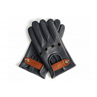 BLACK LEATHER DRIVING GLOVES - NIGHT DRIVER